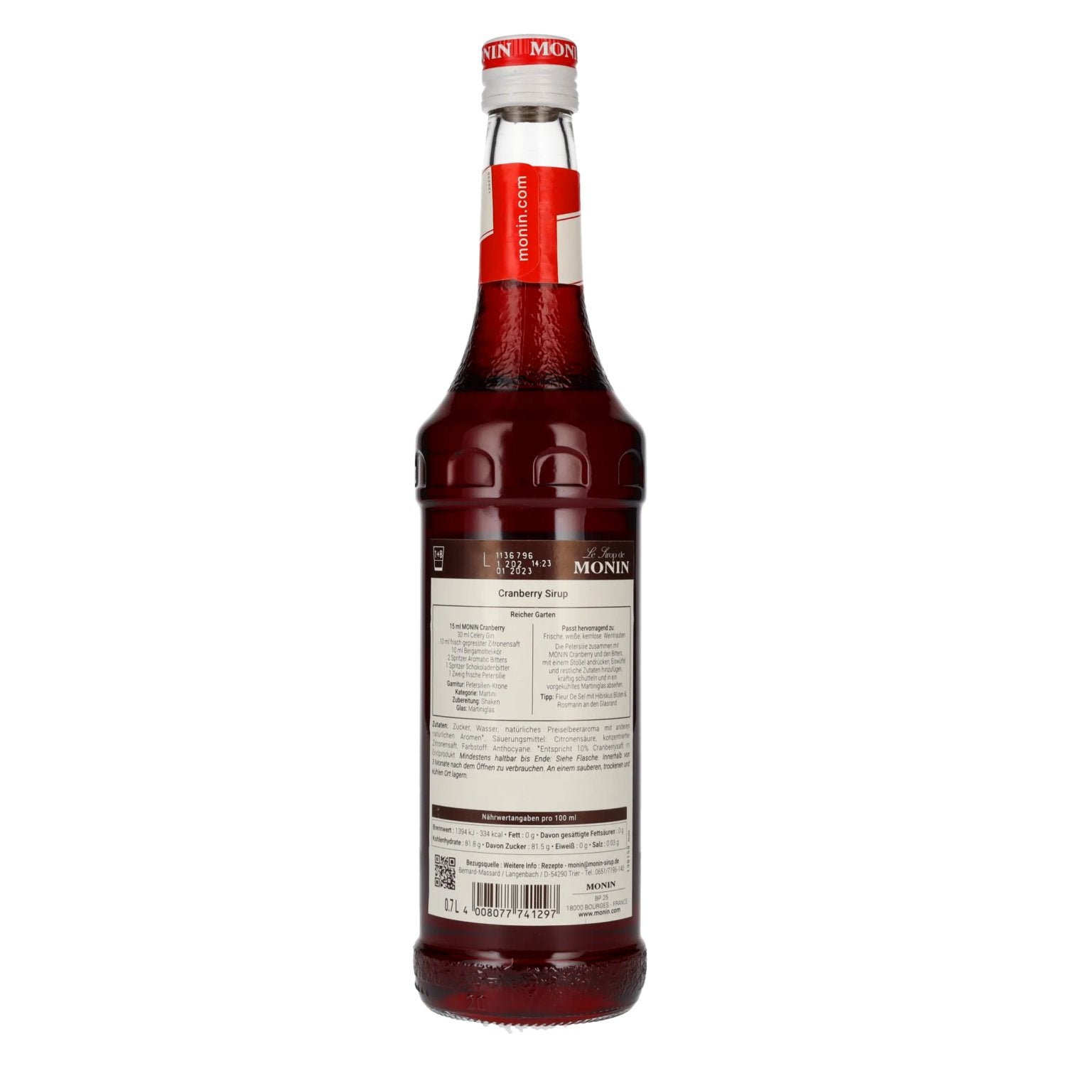 Le Sirop de Monin CRANBERRY 0,7l