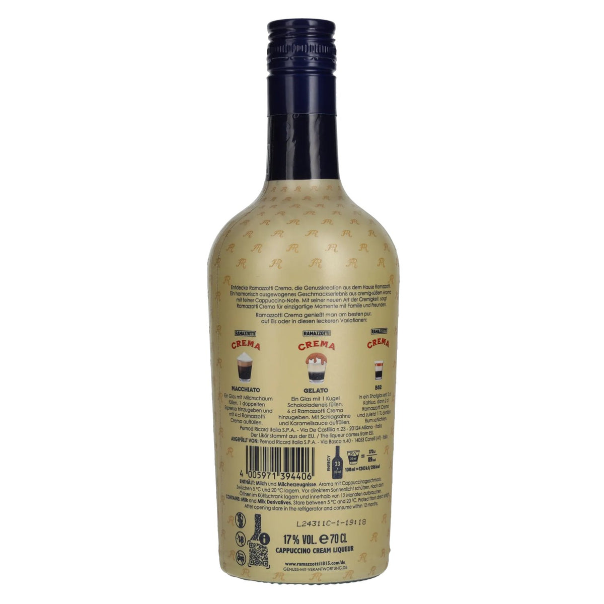Ramazzotti Crema Cappuccino Cream 17% vol. 0,7l