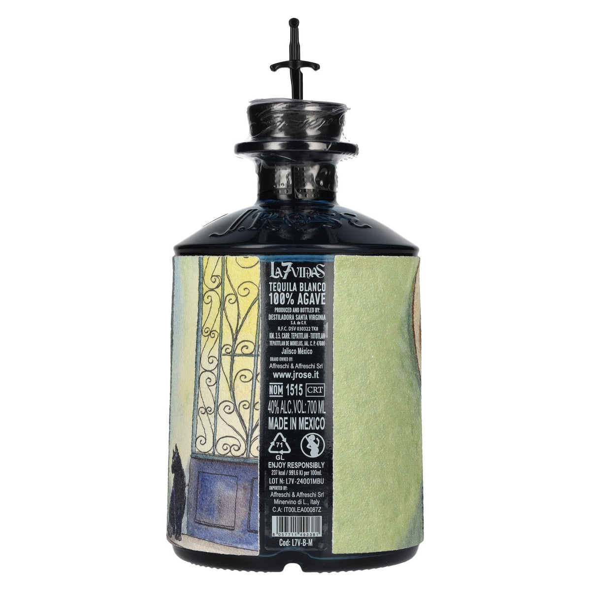 La7Vidas Tequila Blanco 100% Agave 40% Vol. 0,7l