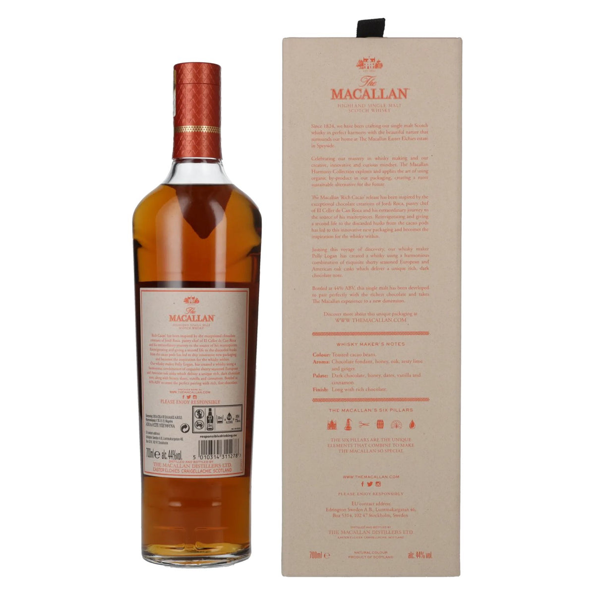 The Macallan The Harmony Collection RICH CACAO 44% vol. 0,7l en boîte cadeau