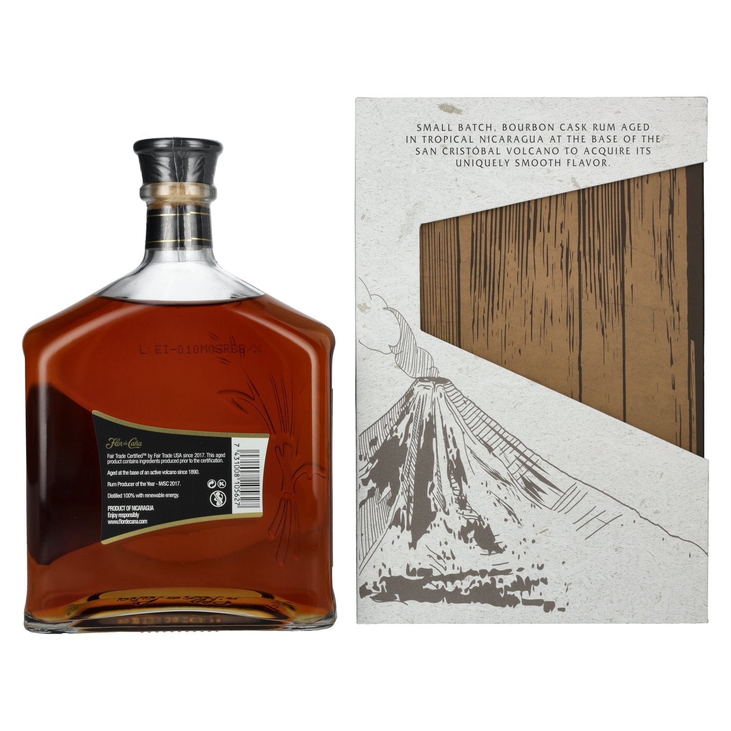 Flor de Caña Volcanic Bourbon Cask 40% Vol. 1l en boîte cadeau