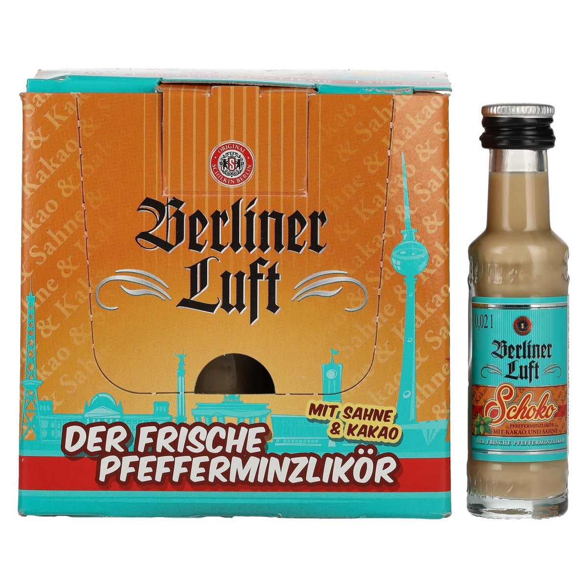 Berliner Luft SCHOKO Der Frische Liqueur de menthe 15% vol. 24x0,02l