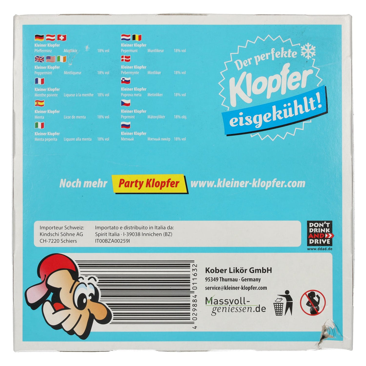 Kleiner Klopfer Peppermint 18% Vol. 25x0,02l