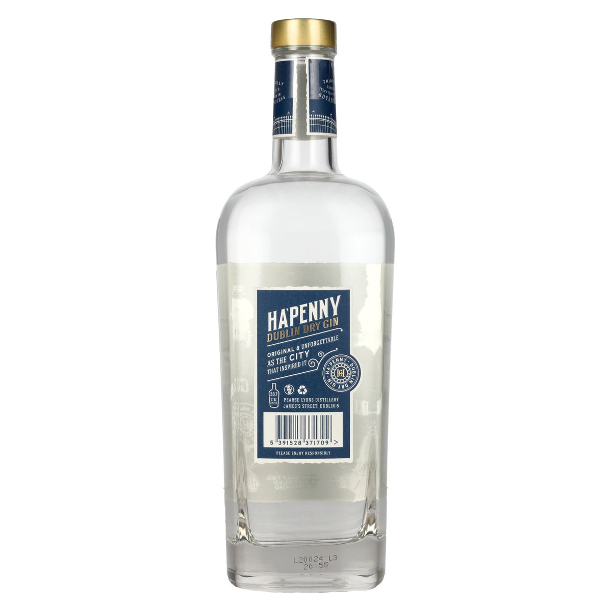 Ha'penny Dublin Dry Gin 41% ABV 0.7l