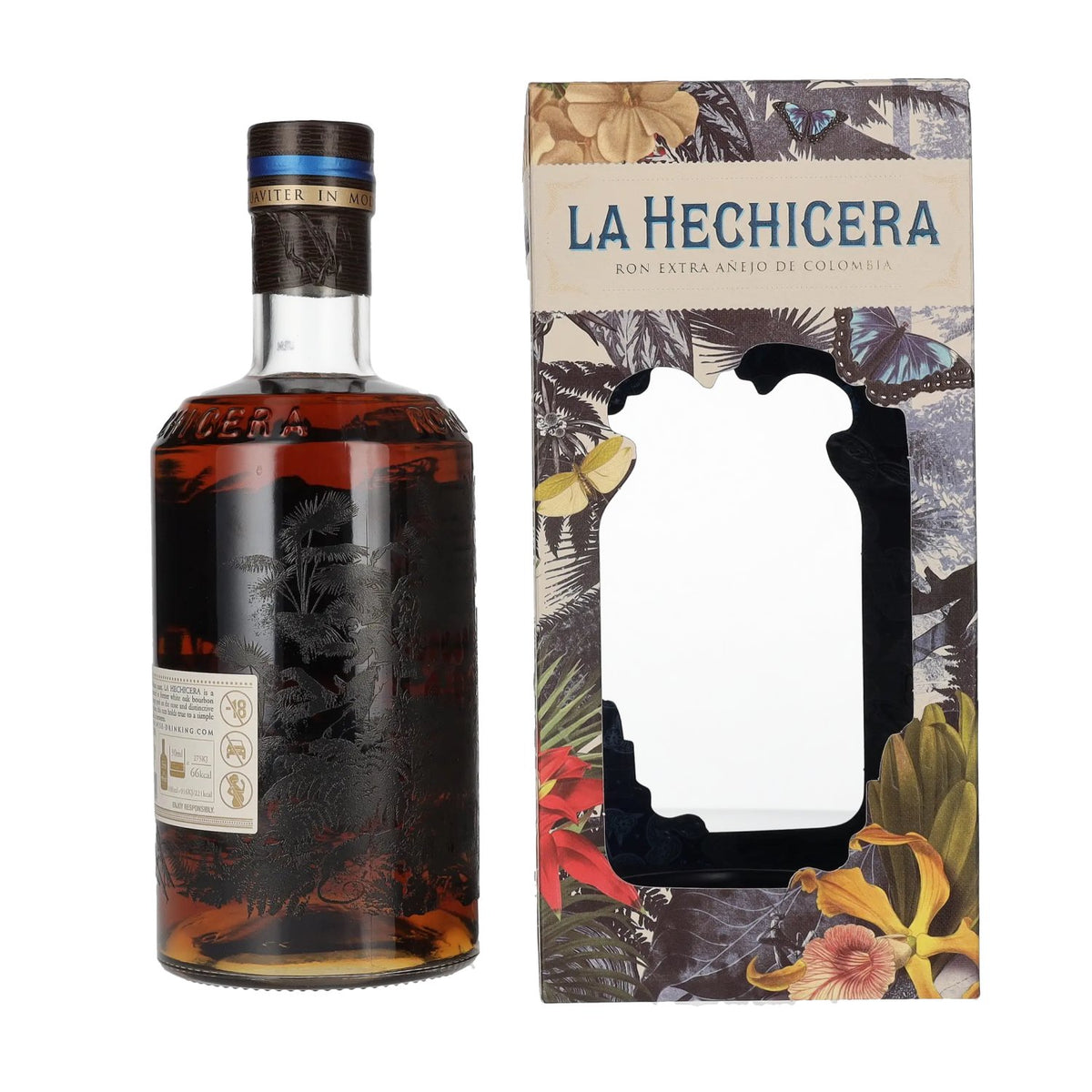 La Hechicera Ron Extra Añejo de Colombia RESERVA FAMILIAR 40% vol. 0,7l en boîte cadeau