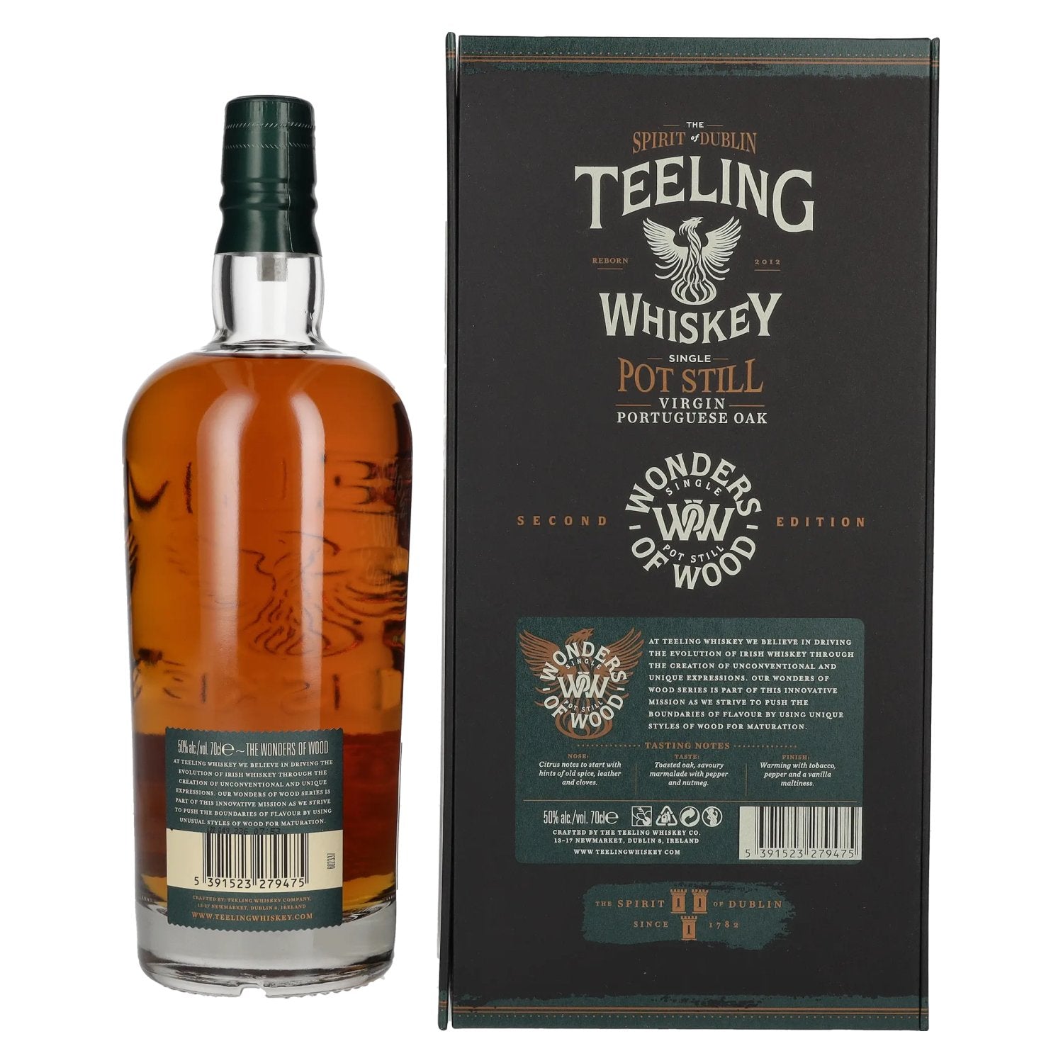 Teeling Whiskey Single Pot Still WONDERS OF WOOD Virgin Portuguese Oak Second Edition 50% vol. 0,7l en coffret cadeau