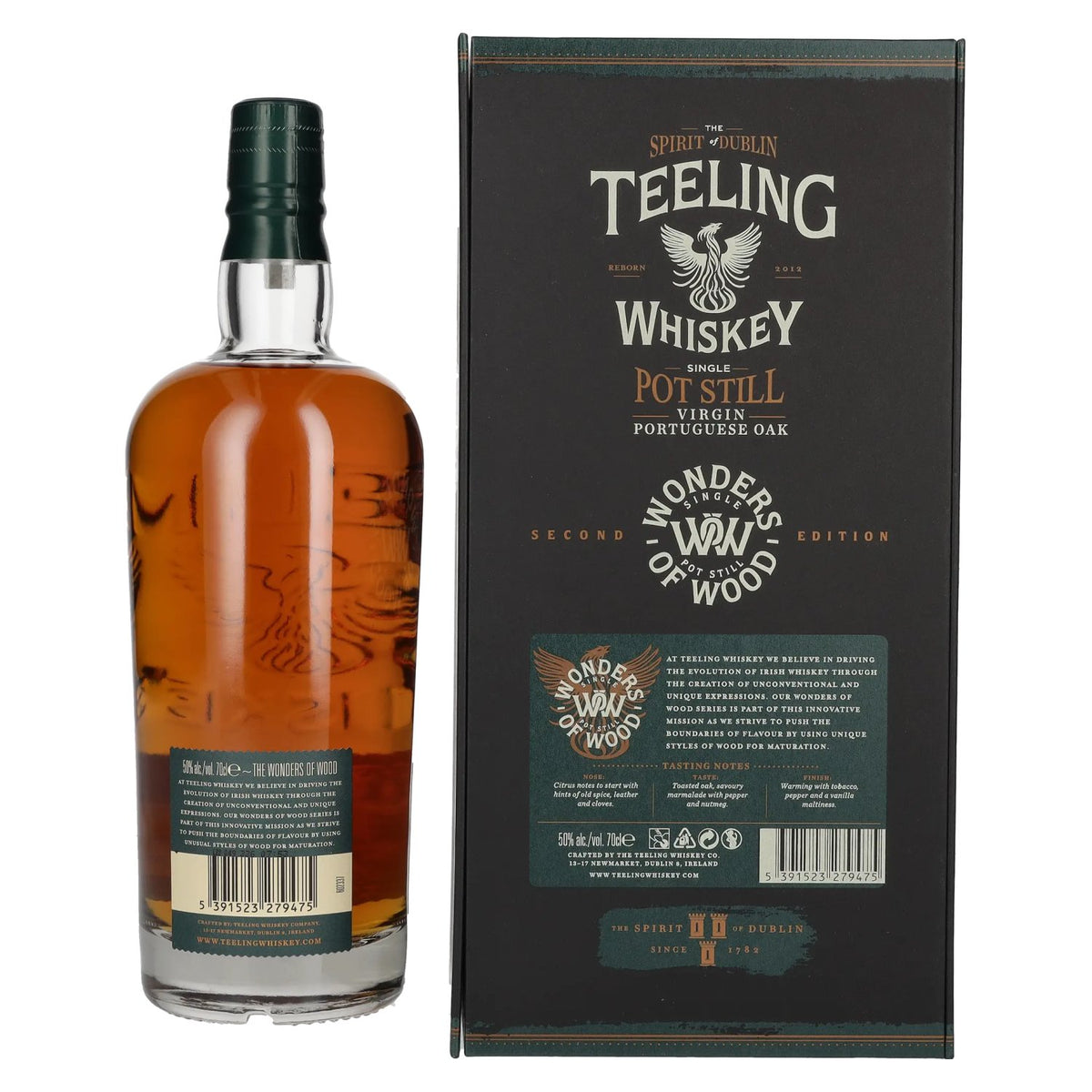 Teeling Whiskey Single Pot Still WONDERS OF WOOD Virgin Portuguese Oak Second Edition 50% Vol. 0,7l in gift box