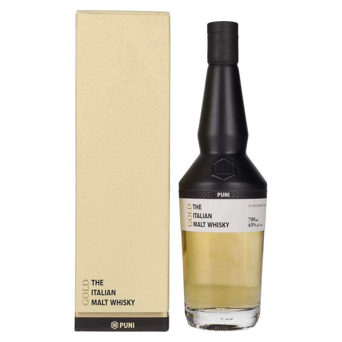 Puni GOLD The Italian Malt Whisky 43 % vol., 0,7 l, dans un coffret cadeau