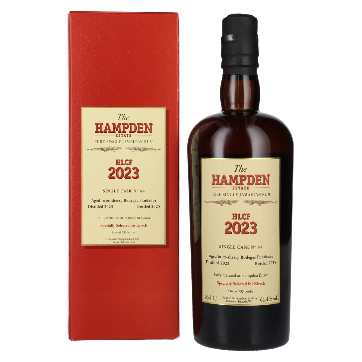 Hampden HLCF Sherry Bodegas Fundador Pure Single Cask Jamaican Rum 2023 64,4% vol. 0,7l en boîte cadeau