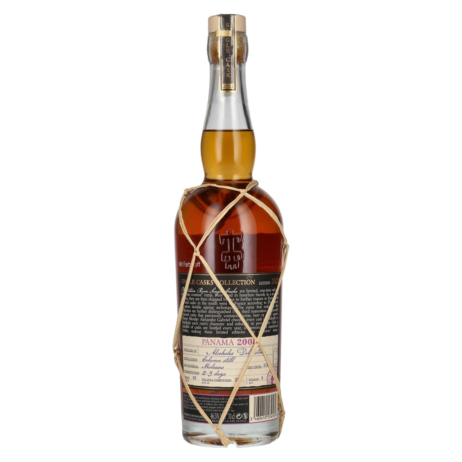 Plantation Rum PANAMA Single Cask, finition au Pineau des Charentes, 46,5 % vol., 0,7 l