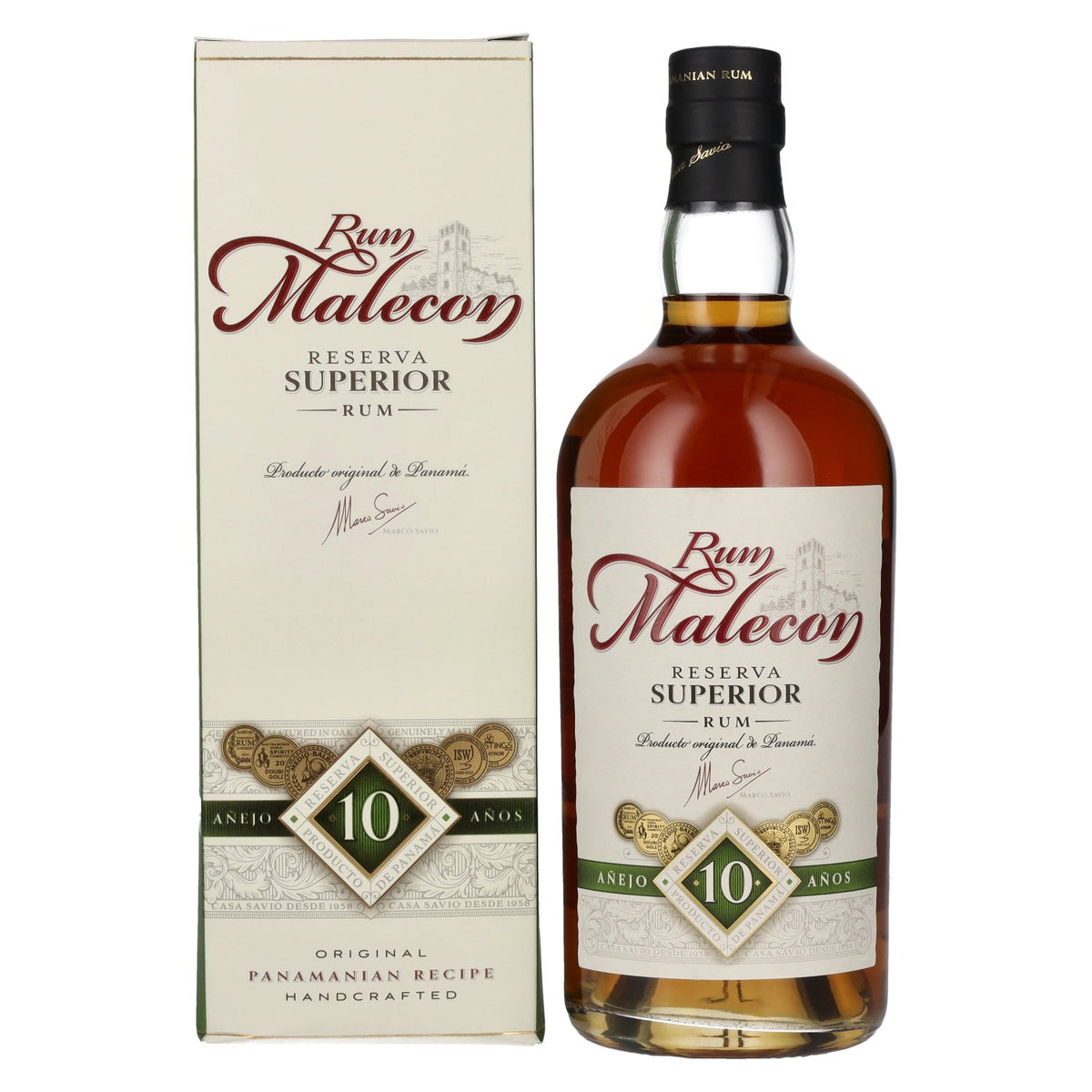 Rum Malecon Añejo 10 Años Reserva Superior 40% Vol. 0,7l en boîte cadeau