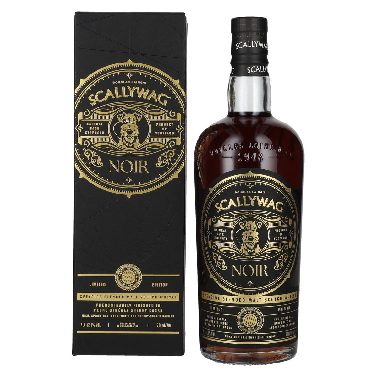 Douglas Laing SCALLYWAG Noir Edition PX Sherry Cask Speyside Blended Malt 52,8% Vol. 0,7l in gift box