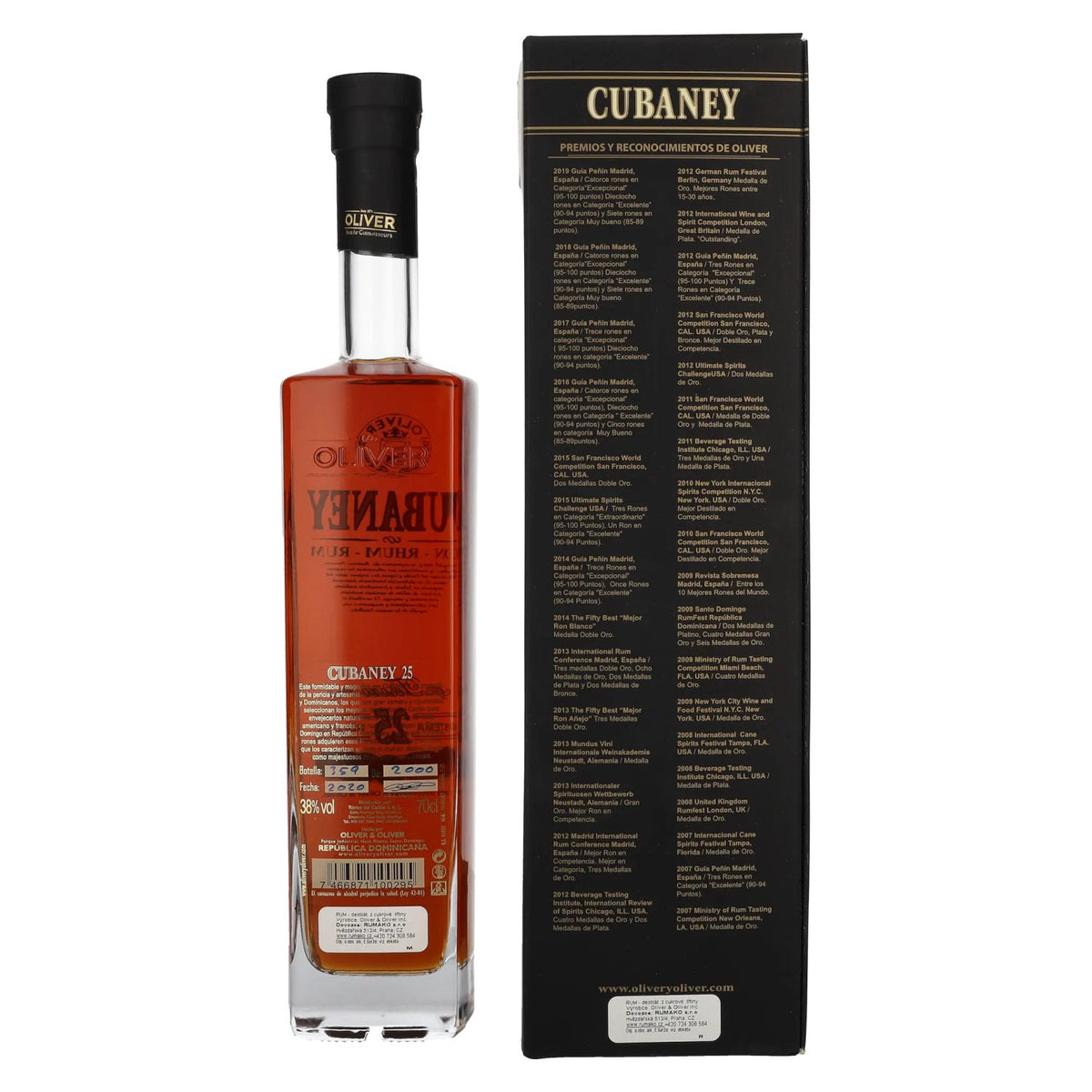 Ron Cubaney TESORO 25 Sistema Solera 38% Vol. 0,7l in Geschenkbox