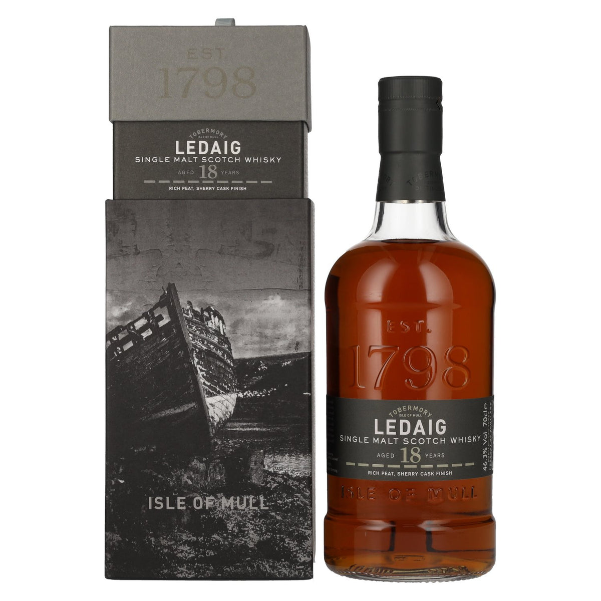 Ledaig 18 Years Old Single Malt Scotch Whisky 46,3% Vol. 0,7l in gift box