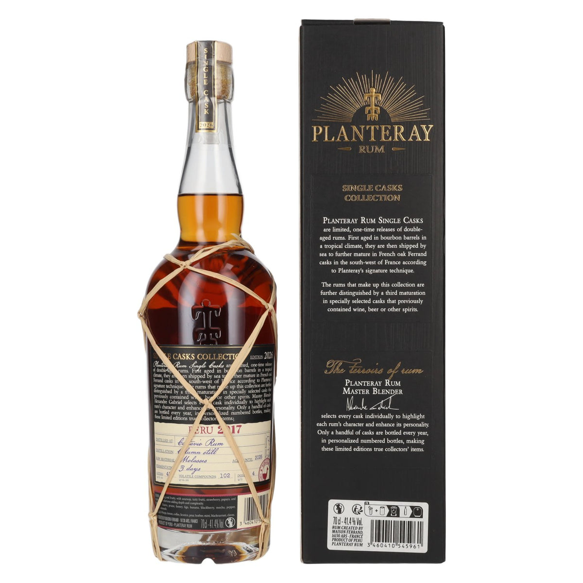 Planteray Rum PÉROU Single Cask Banyuls Barrel 2017 41.4% ABV 0.7l in a gift box