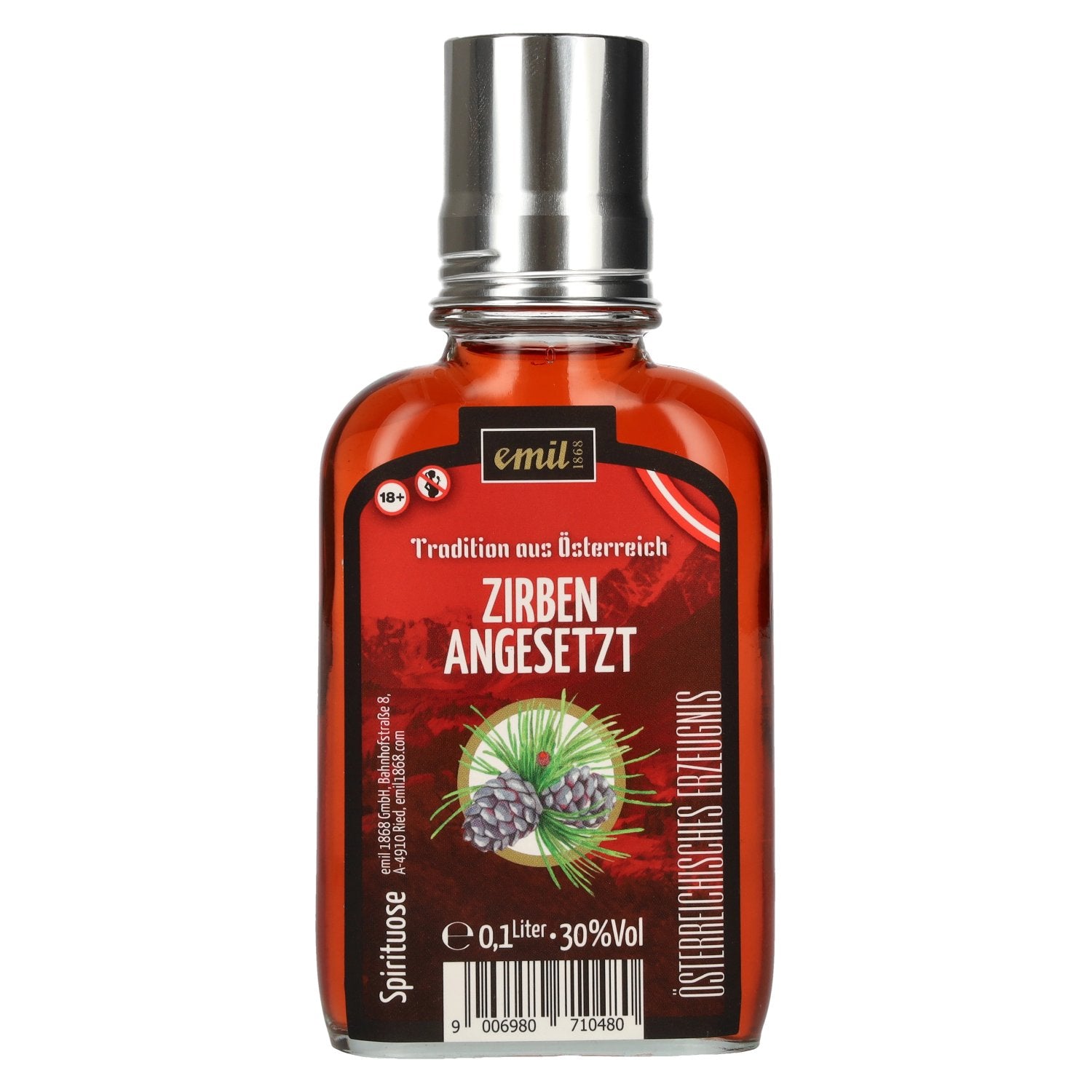 emil 1868 Zirben Angesetzt 30% Vol. 0,1l in Taschenflasche