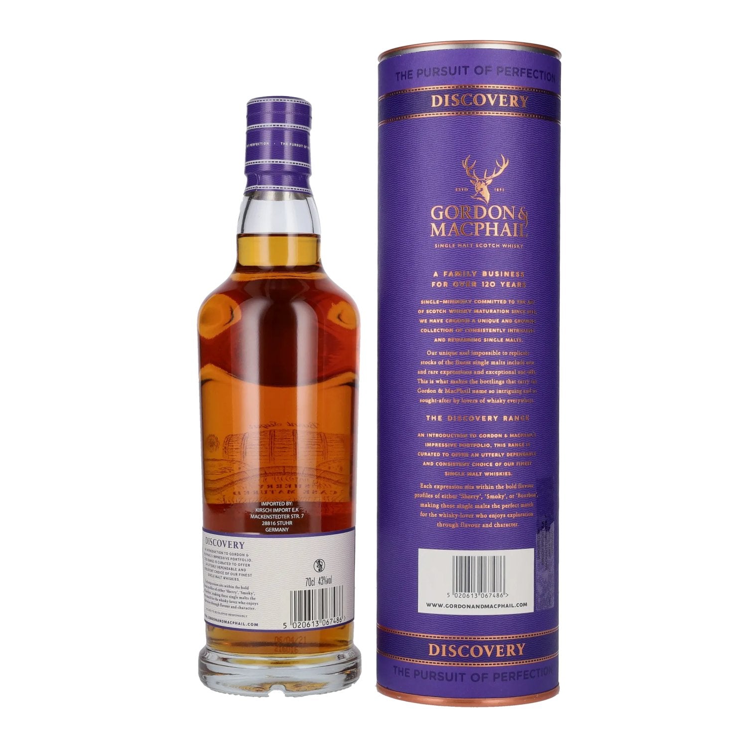 Gordon &amp; MacPhail MILTONDUFF 10 Years Old Discovery 43% vol. 0,7l en boîte cadeau