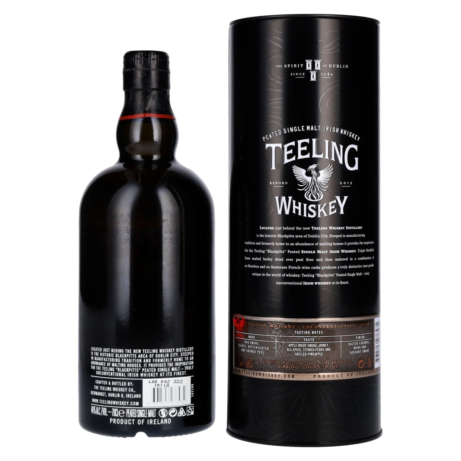 Teeling Whiskey BLACKPITTS PEATED Single Malt Irish Whiskey 46% Vol. 0,7l in Tinbox