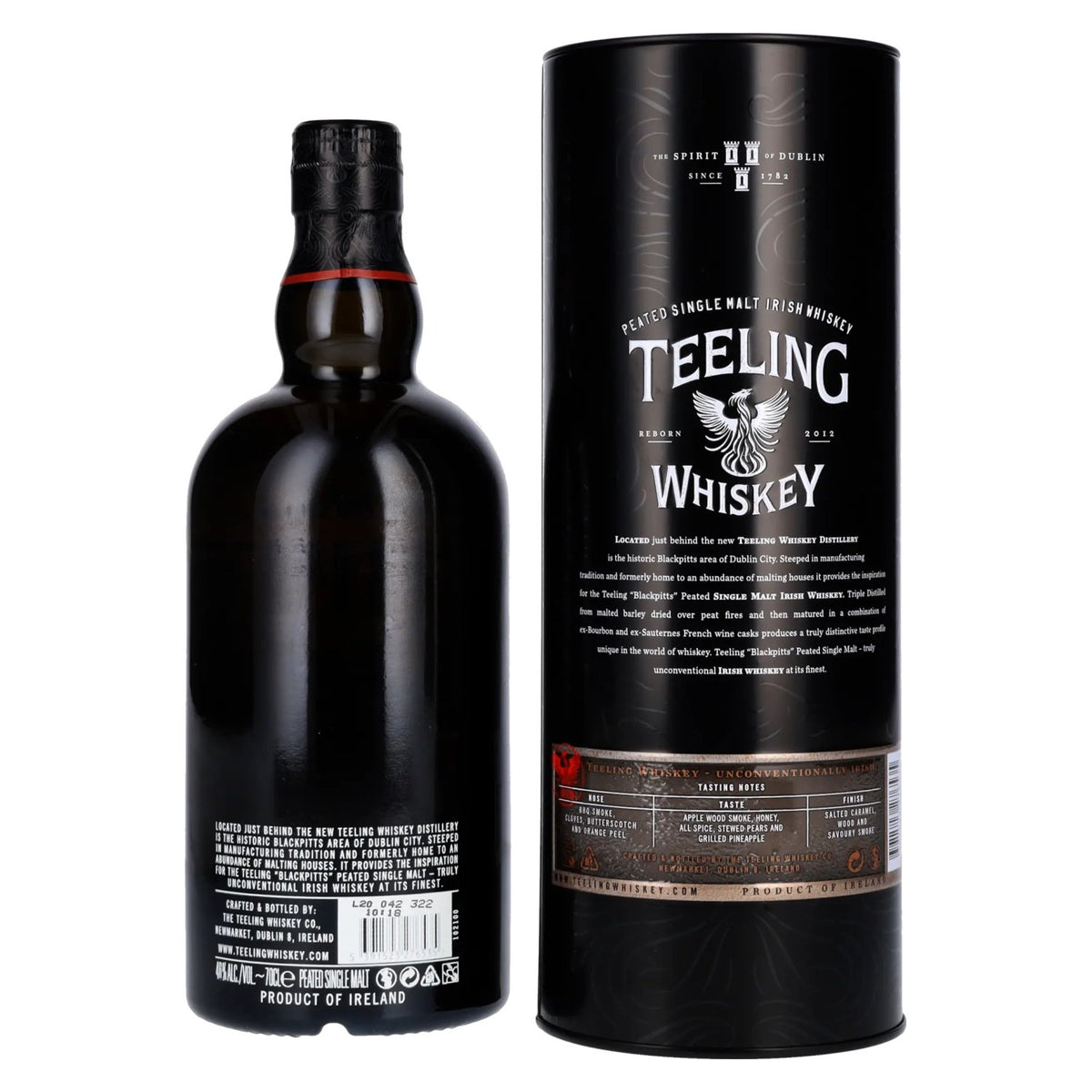 Teeling Whiskey BLACKPITTS PEATED Single Malt Irish Whiskey 46% Vol. 0,7l in Tinbox
