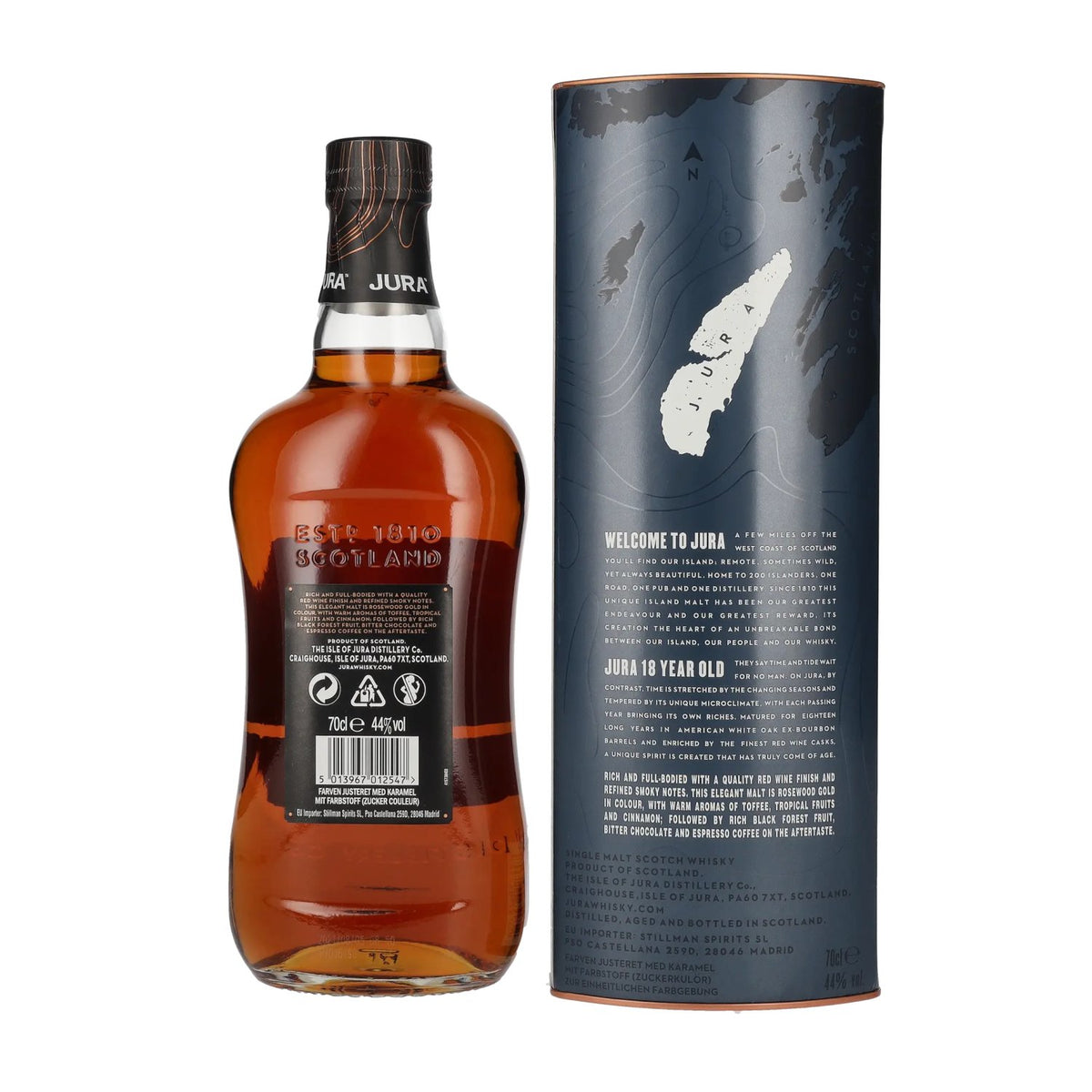 Jura 18 Years Old Single Malt Scotch Whisky 44% Vol. 0,7l in Geschenkbox