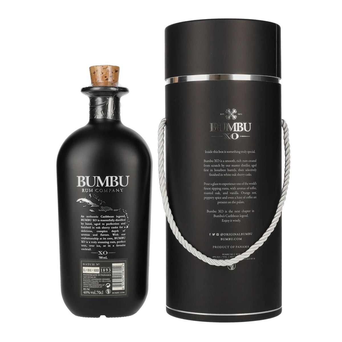 Bumbu XO Handcrafted Rum Gift Set Limited Edition 40% vol. 0,7l en coffret cadeau