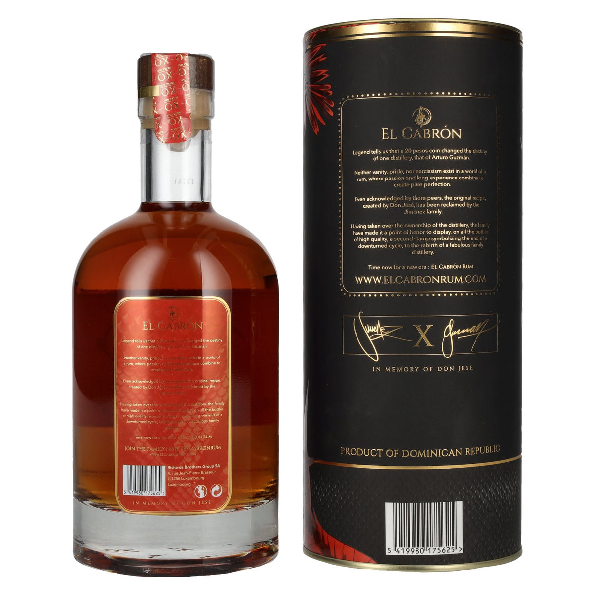 El Cabrón XO Extra Old Spiced Rum 43% vol. 0,7l en boîte cadeau