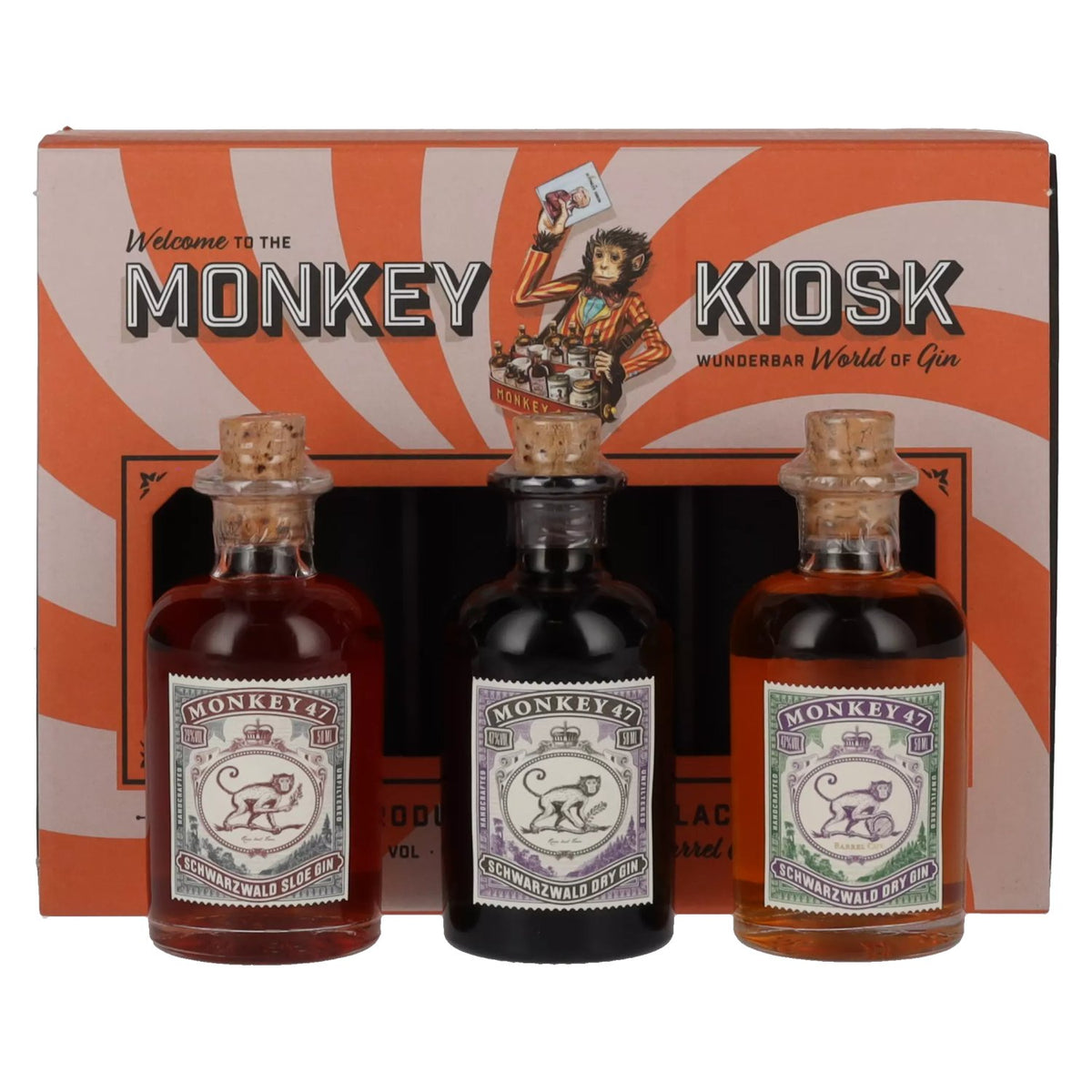 Monkey 47 Kiosk Set 41% vol. 3x0,05l dans une boîte cadeau