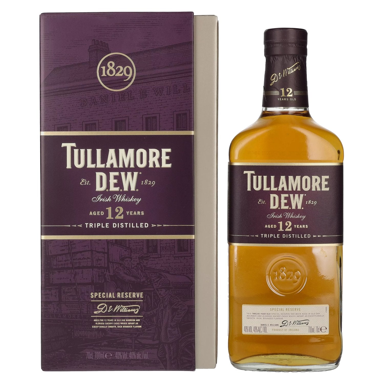 Tullamore D.E.W. 12 Years Old Irish Whiskey Special Reserve 40% Vol. 0,7l en coffret cadeau