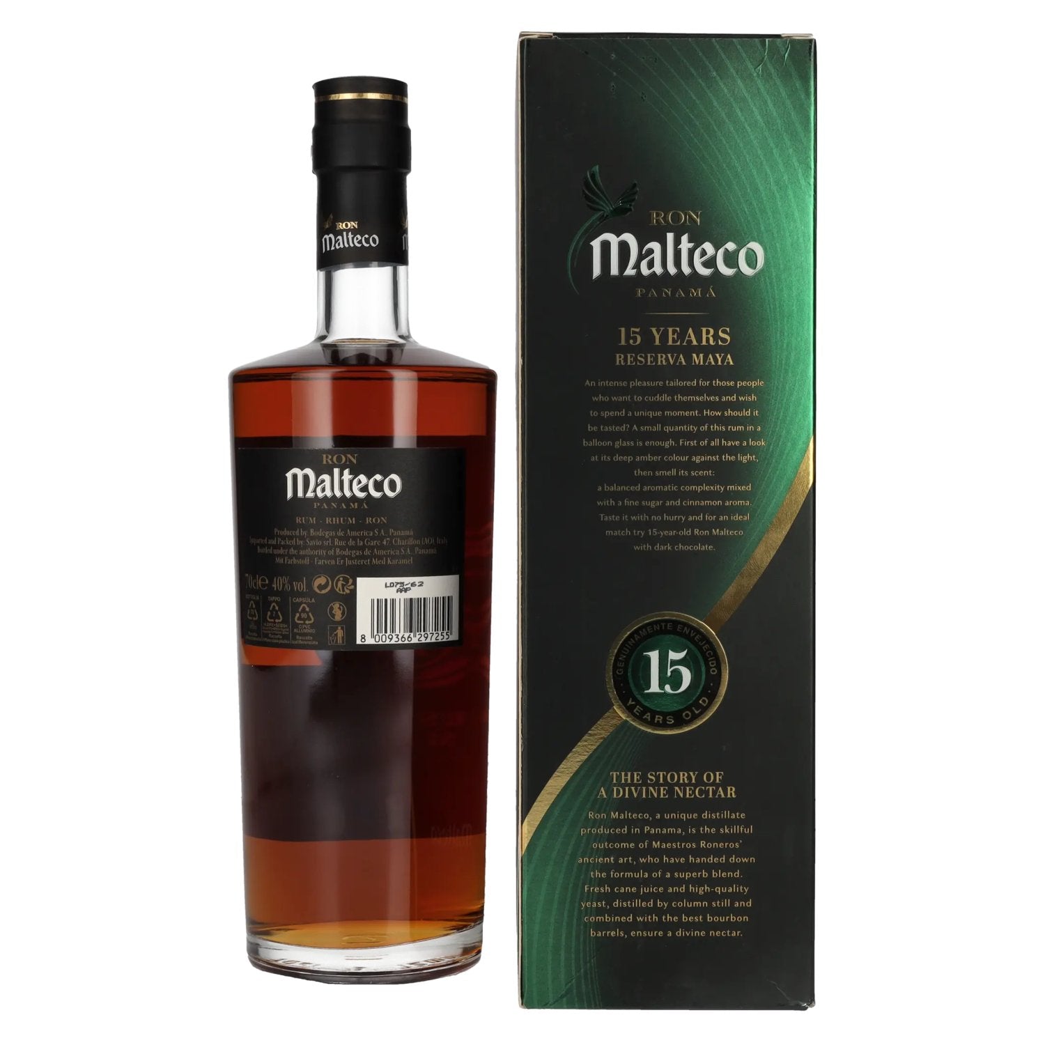 Ron Malteco 15 Years Old Reserva Maya 40% Vol. 0,7l in Geschenkbox