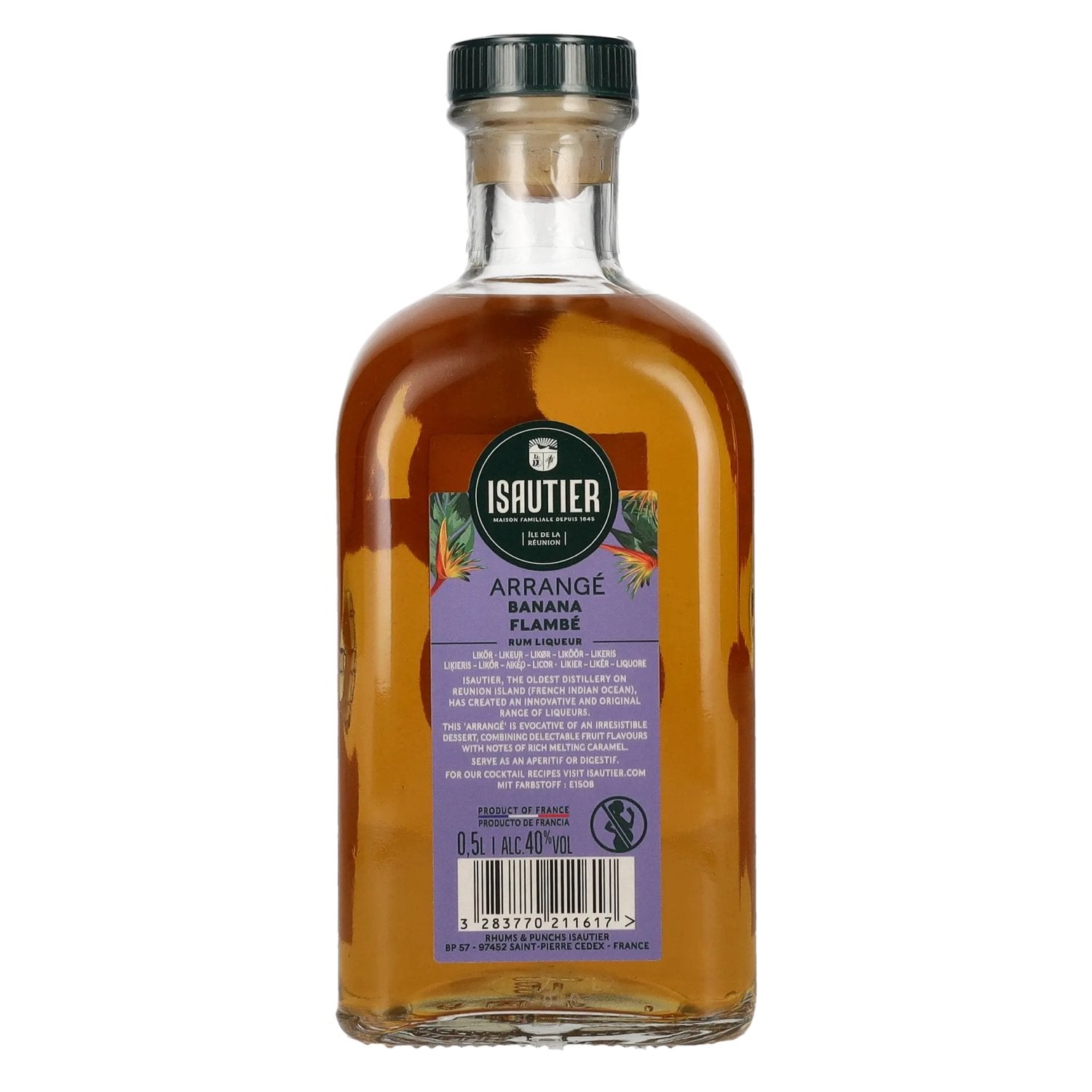 Isautier Arrangé BANANA FLAMBÉ Rum Liqueur 40% Vol. 0,5l