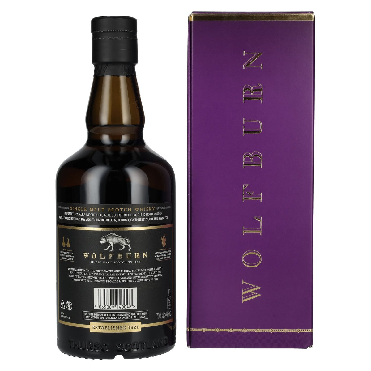Wolfburn 12 Years Old Single Malt Scotch Whisky 46% Vol. 0,7l in Geschenkbox