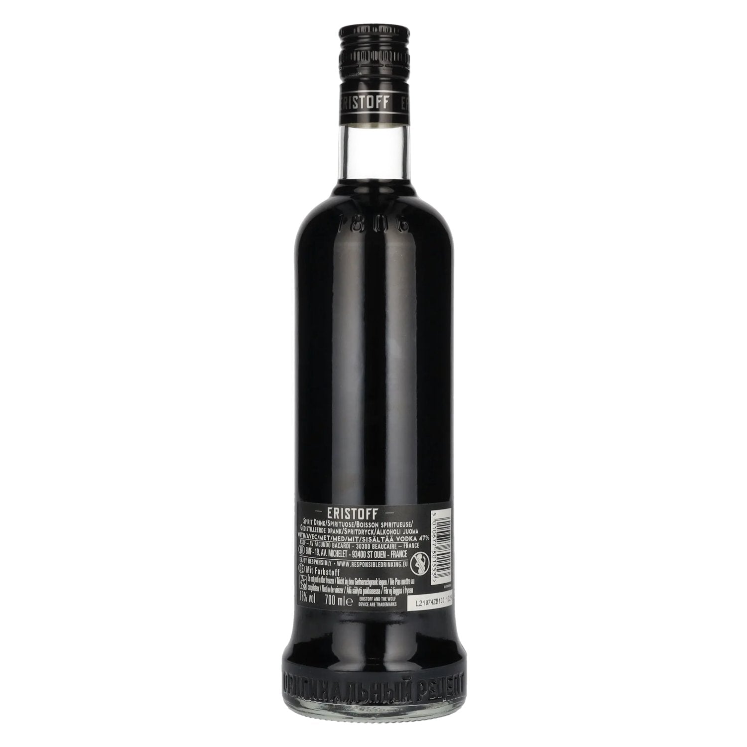 Eristoff Black Wild Berry Flavours &amp; Vodka 18% Vol. 0,7l