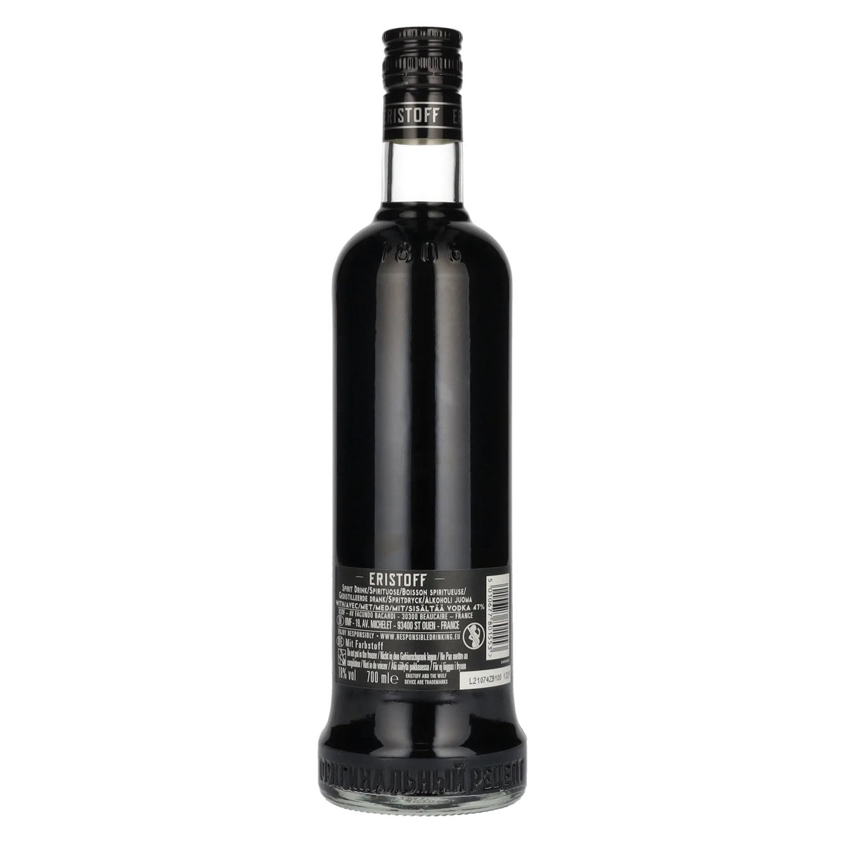 Eristoff Black Wild Berry Flavours &amp; Vodka 18% Vol. 0,7l