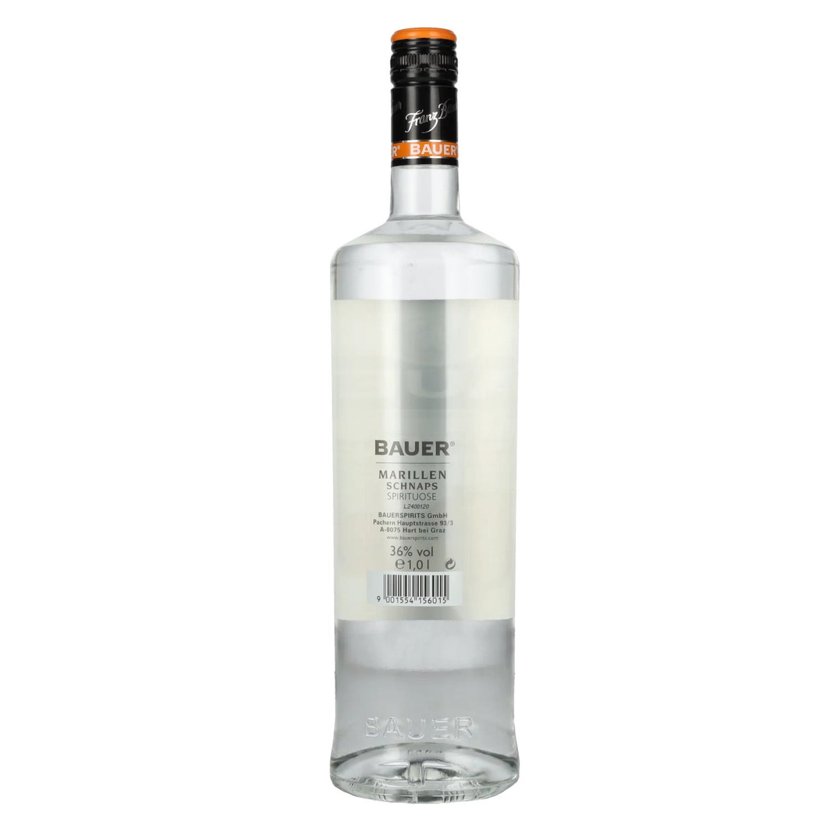 Bauer apricot schnapps 36% vol. 1l