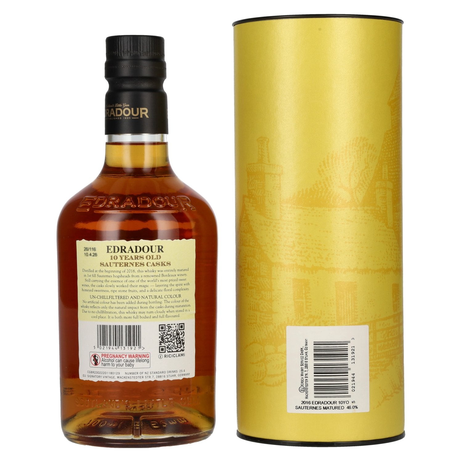 Edradour 10 Years Old Sauternes Casks Small Batch 2016 46% Vol. 0,7l in Geschenkbox