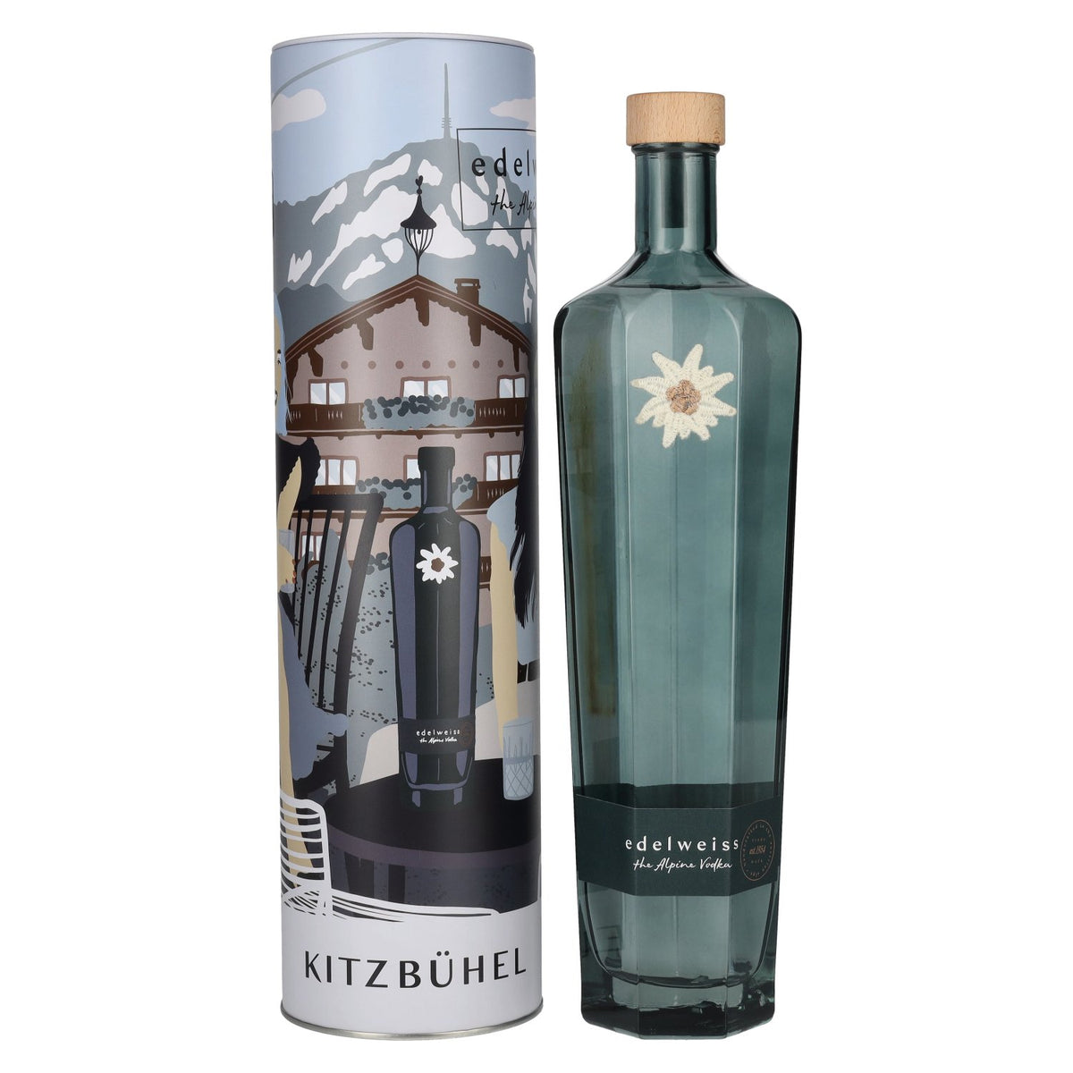 Edelweiss The Alpine Vodka KITZBÜHEL 40% vol. 0,7l en Tinbox
