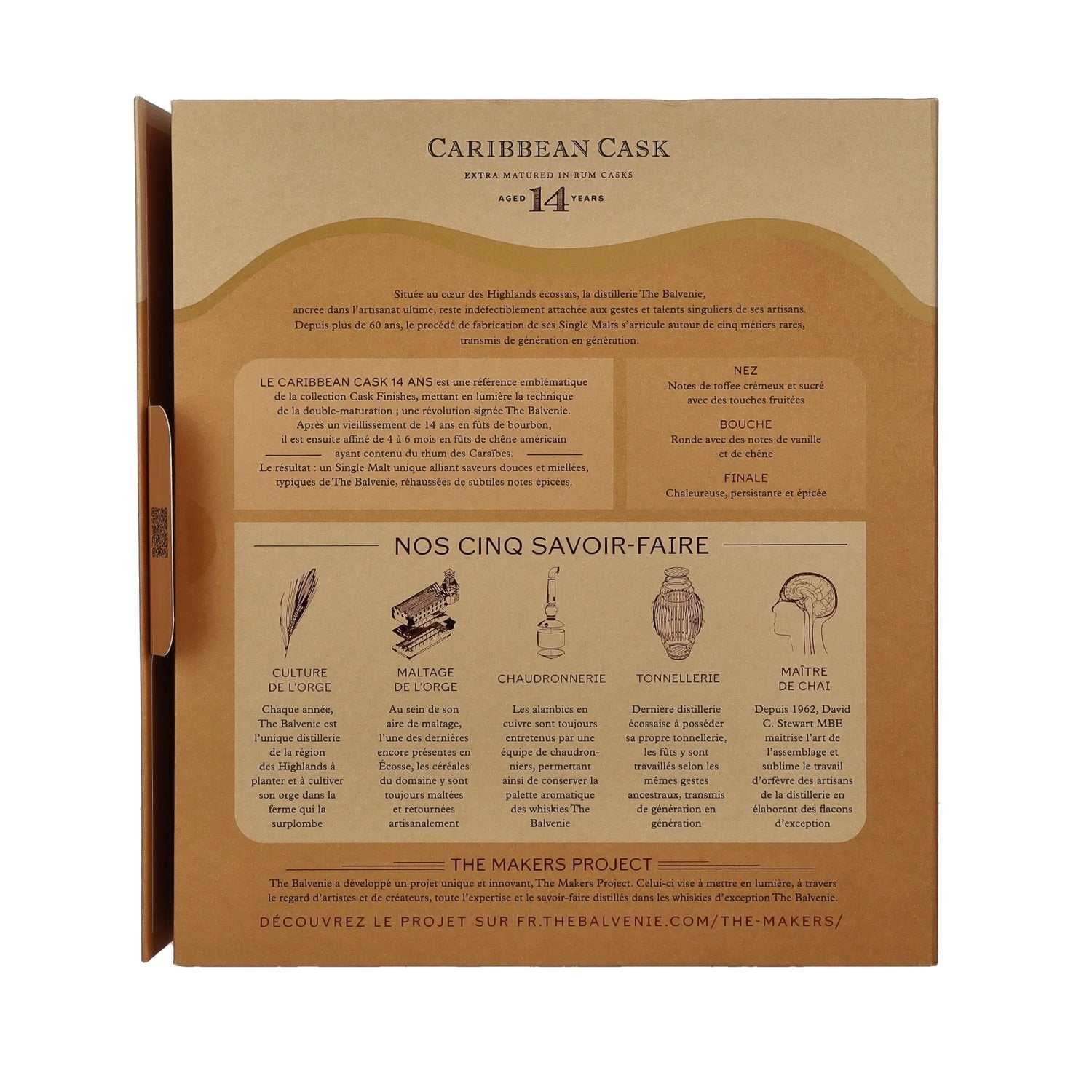 The Balvenie 14 Years Old Caribbean Cask Finish 43% vol. 0,7l en boîte cadeau avec 2 verres
