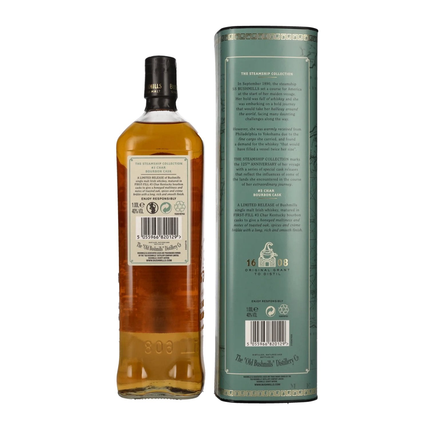Bushmills CHAR BOURBON CASK Reserve The Steamship Collection 40% Vol. 1l in gift box