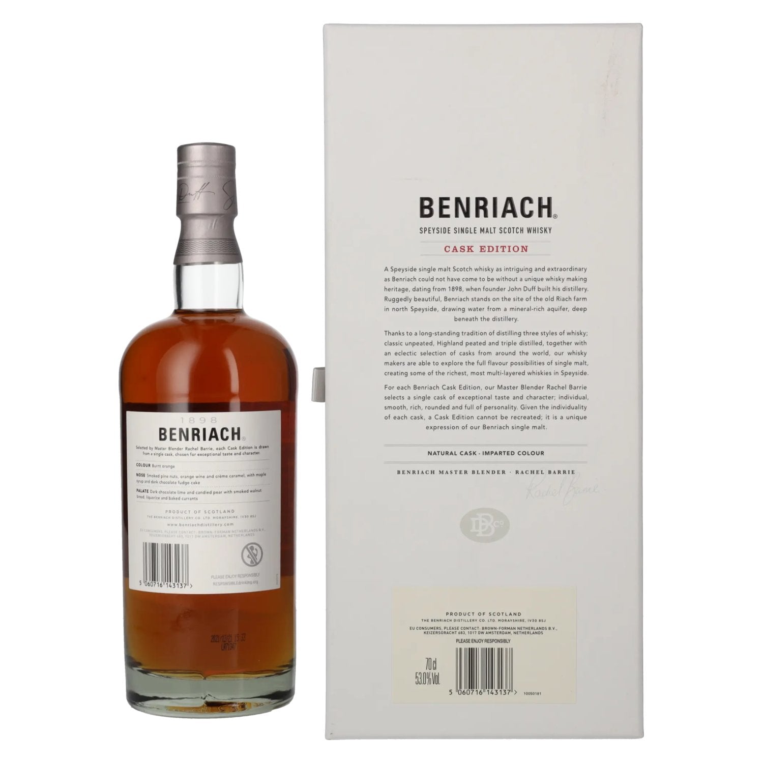 Benriach 27 Years Old Smoky CASK EDITION Oloroso Sherry Vintage 1994 53% Vol. 0,7l in gift box