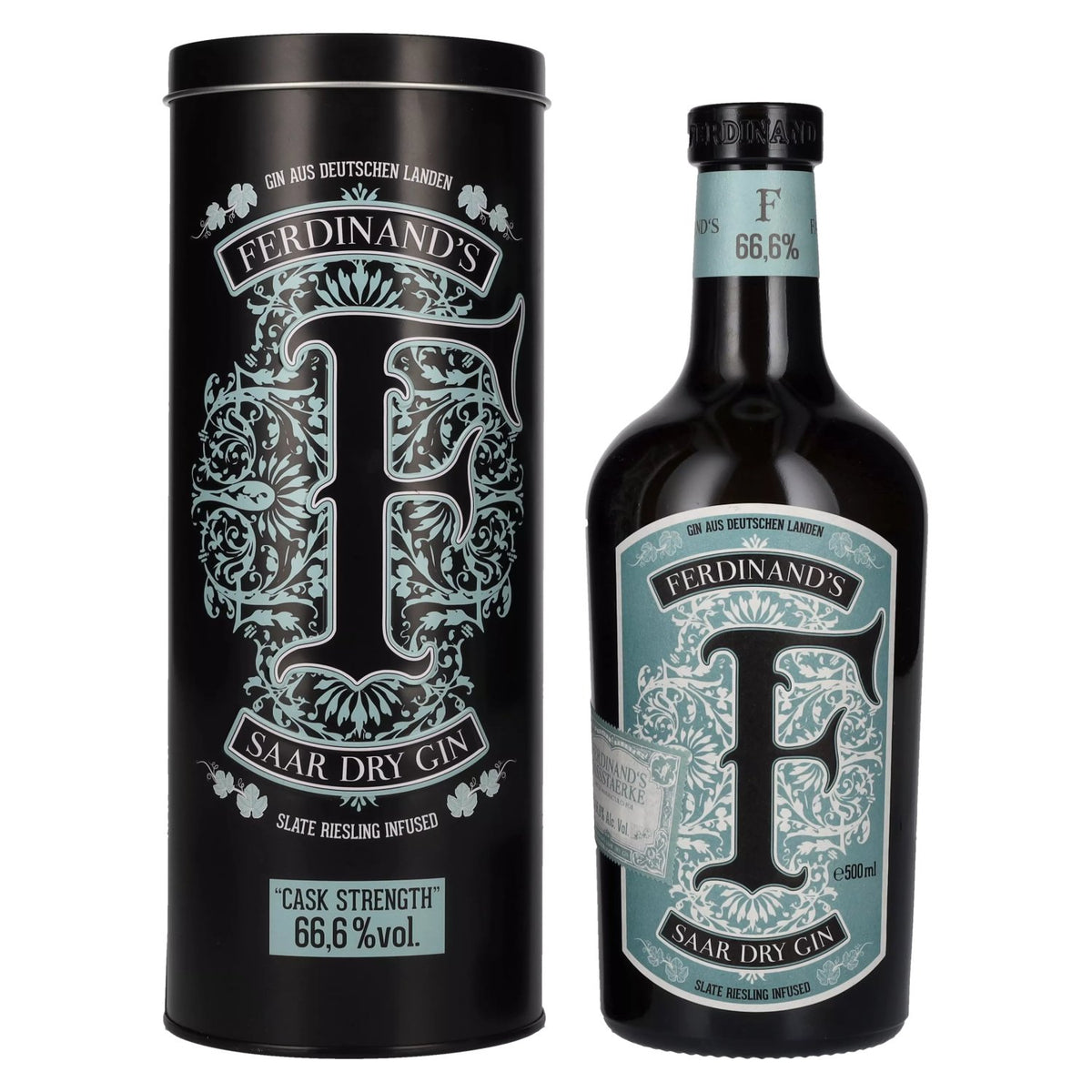 Ferdinand's Saar Dry Gin Cask Strength 66,6% Vol. 0,5l en Tinbox