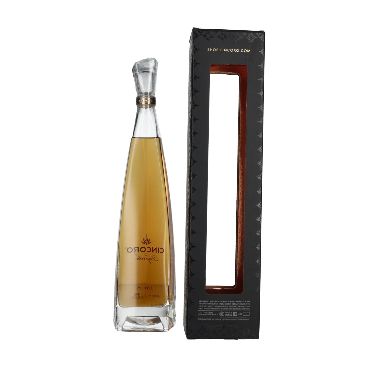 Cincoro Tequila Añejo 40% Vol. 0,7l in gift box