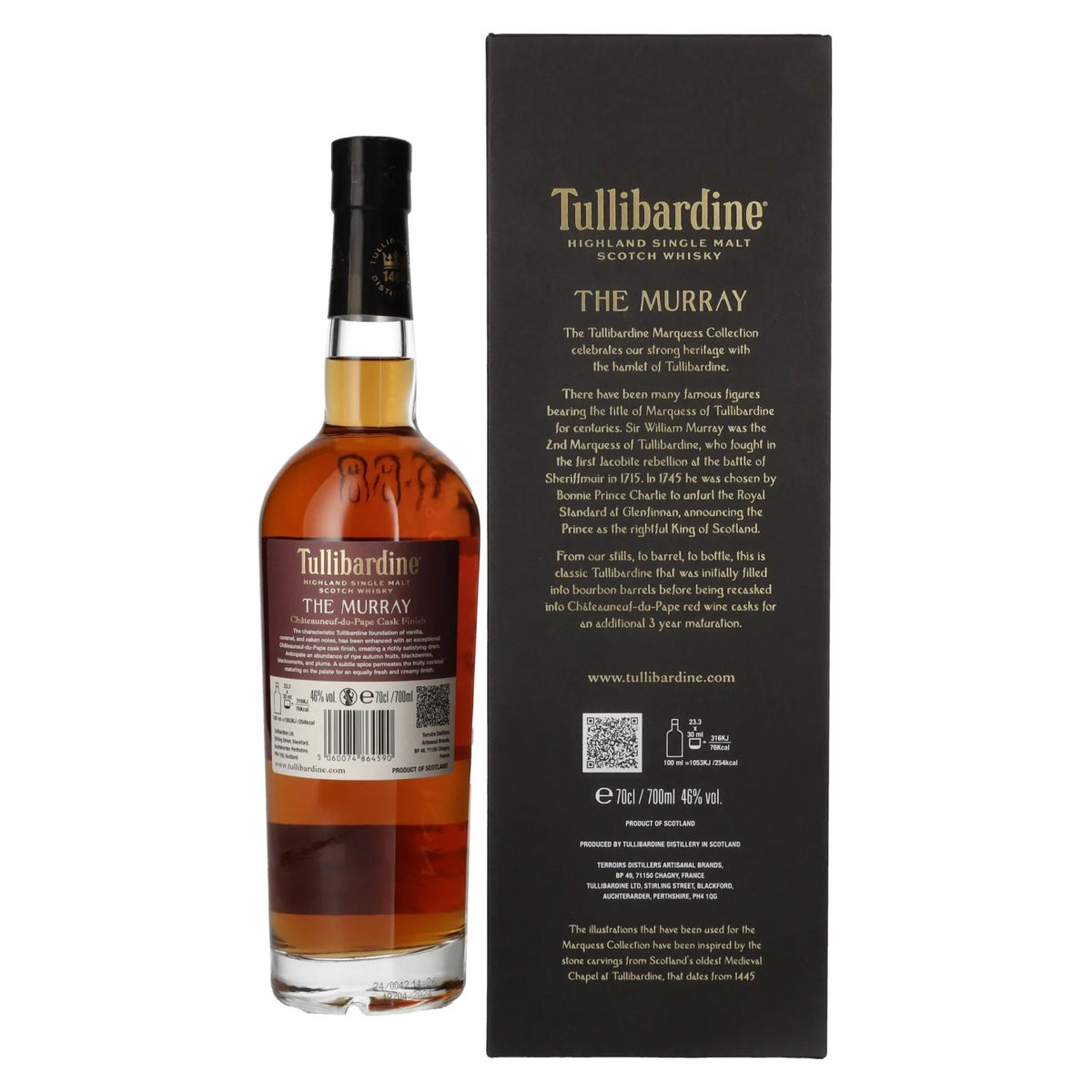 Tullibardine THE MURRAY The Marquess Collection Châteauneuf-du-Pape Finish 2008 46% vol. 0,7l en coffret cadeau