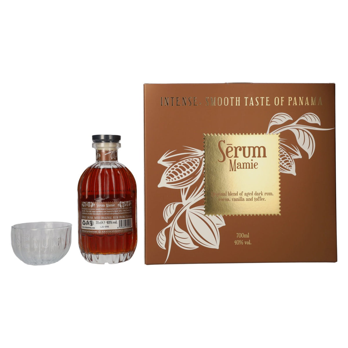SeRum Mamie 40 % vol., 0,7 l, dans un coffret cadeau avec 2 verres