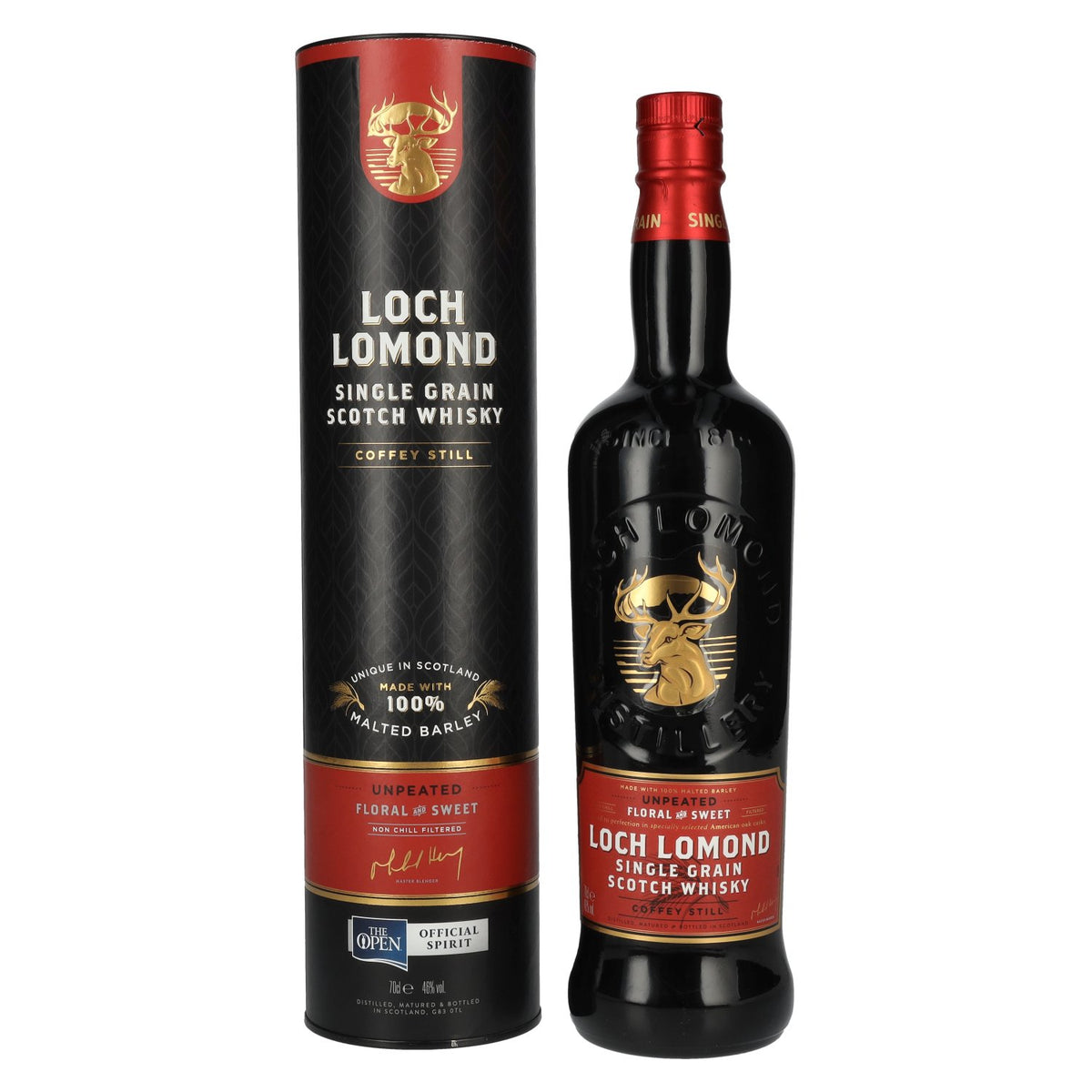 Loch Lomond SINGLE GRAIN Coffey Still, whisky écossais non tourbé, 46 % vol., 0,7 l, dans un coffret cadeau