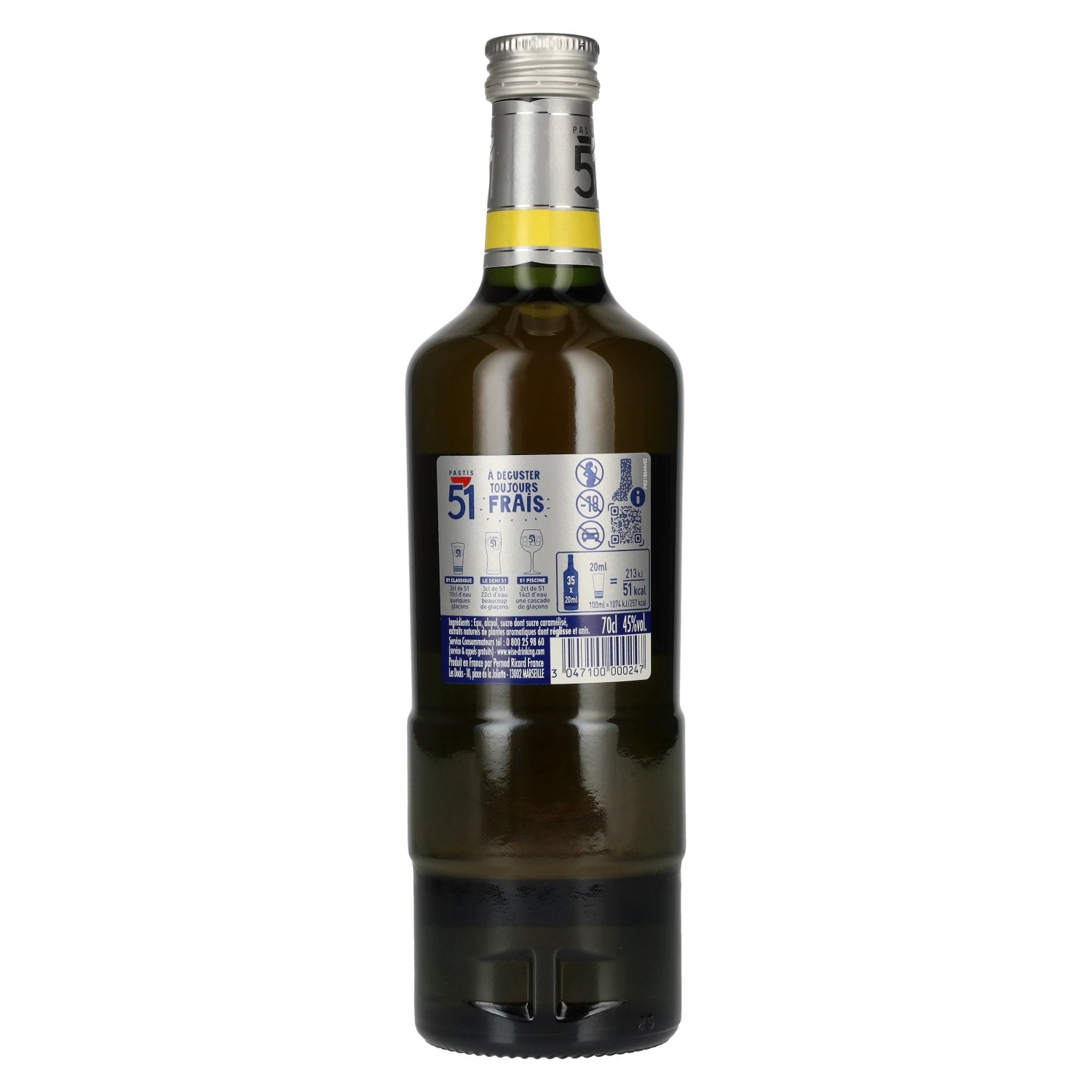 Pastis 51 Pastis de Marseille 45% Vol. 0,7l