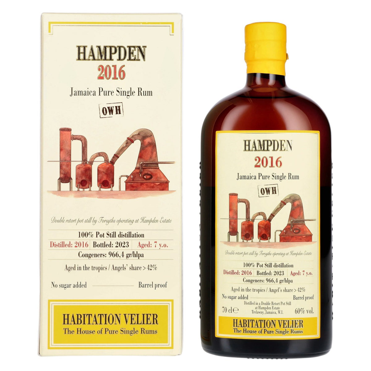 Habitation Velier HAMPDEN OWH Jamaica Pure Single Rum 2016 60% vol. 0.7 l in a gift box
