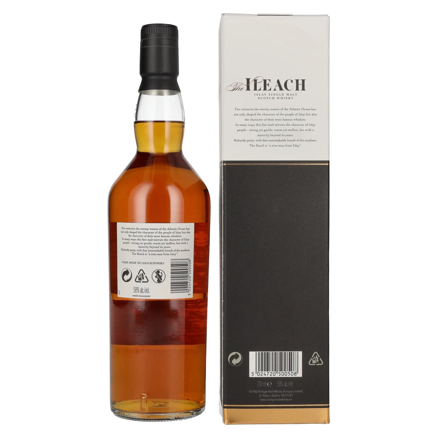 Ileach PEATED ISLAY Single Malt CASK STRENGTH 58% Vol. 0,7l in gift box