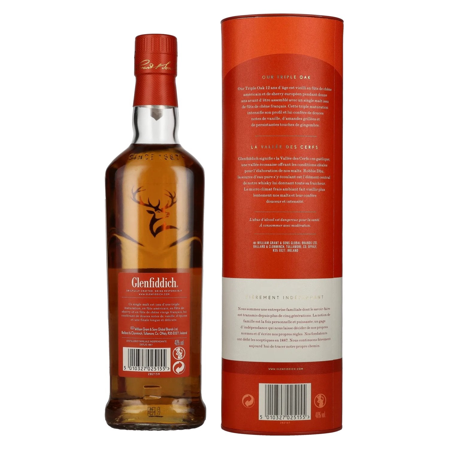 Glenfiddich 12 Years Old Triple Oak Single Malt 40% Vol. 0,7l en boîte cadeau
