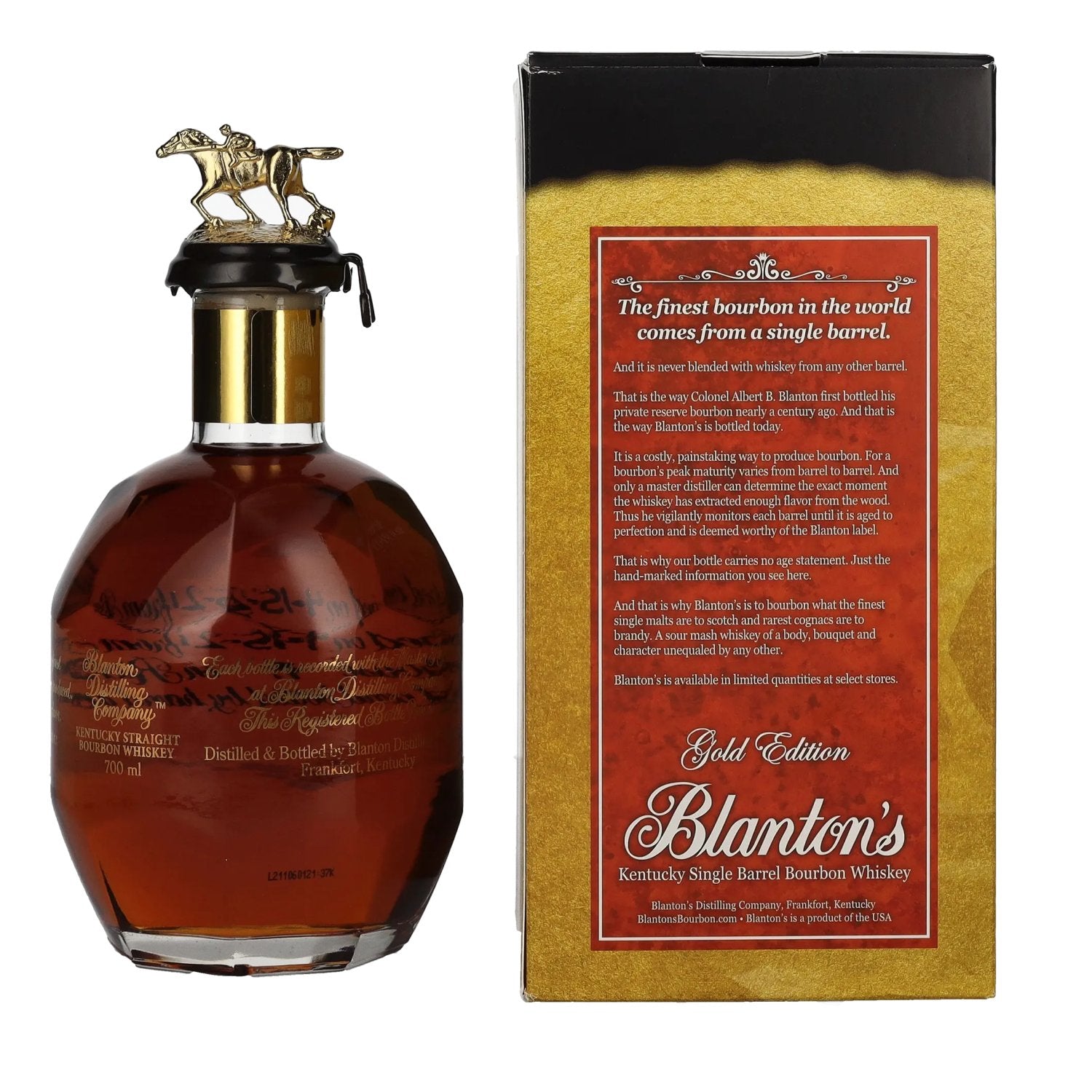 Blanton's GOLD EDITION The Original Single Barrel Bourbon Whiskey 51.5% Vol. 0.7l in gift box
