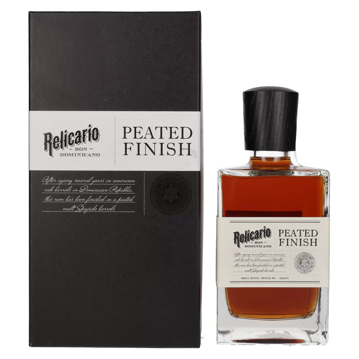 Relicario Ron Dominicano PEATED FINISH 40% vol. 0,7l en boîte cadeau